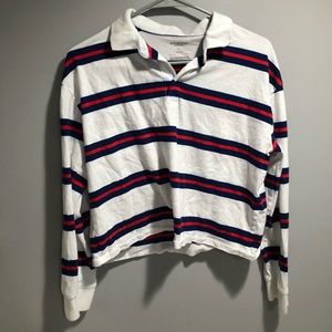 Striped Collared Long Sleeve